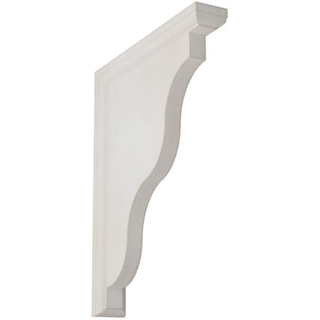 Ekena Millwork 1 1/2"W x 9"D x 11"H Hamilton Traditional Wood Vintage Decor Bracket, Chalk Dust White BKTWD01X09X11HAWH